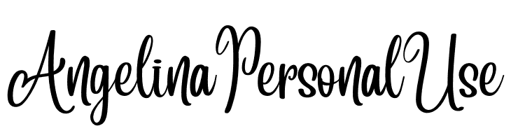 Angelina Personal Use  नि: शुल्क फ़ॉन्ट्स डाउनलोड