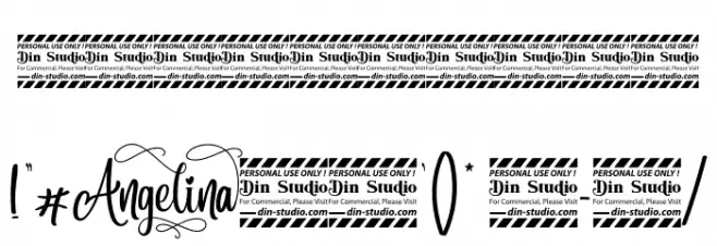 Angelina Personal Use Font OTHER CHARS