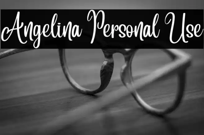 Angelina Personal Use Font examples