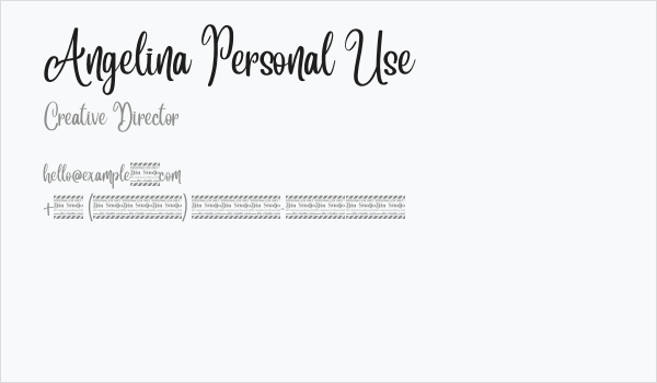 Angelina Personal Use Business Card