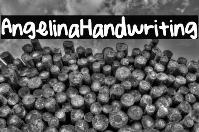 AngelinaHandwriting Fonte examples