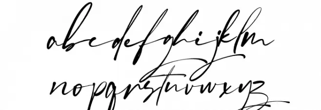 Angelinas Schriftart Kleinbuchstaben