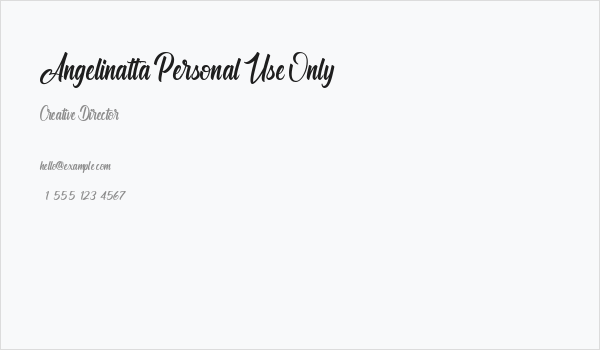 Angelinatta Personal Use Only Business Card