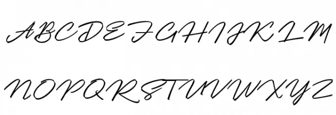 Angelines Script Schriftart Groß