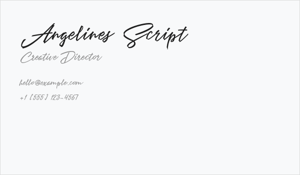 Angelines Script Business Card