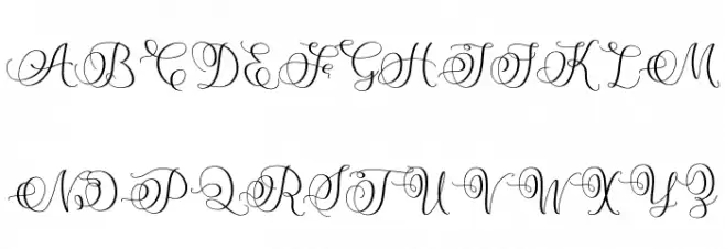 Angeliny Regular 字体 大写