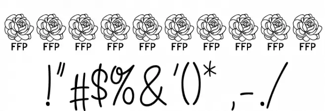 Angelique Rose FFP フォント その他の文字