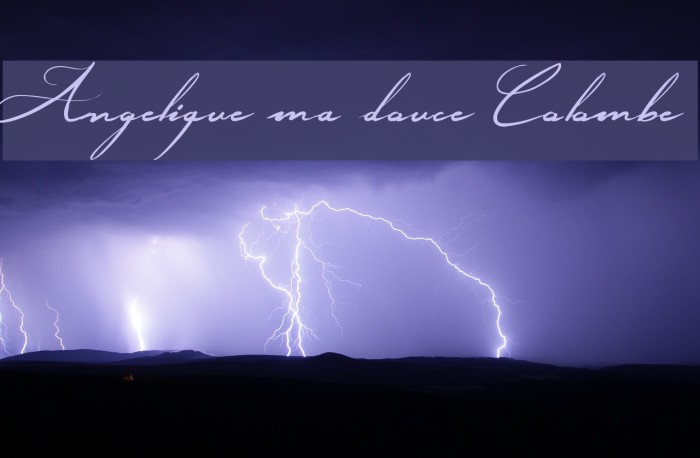 Angelique ma douce Colombe फ़ॉन्ट examples