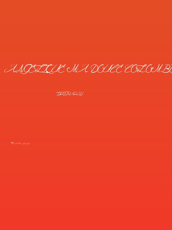 Angelique ma douce Colombe Poster