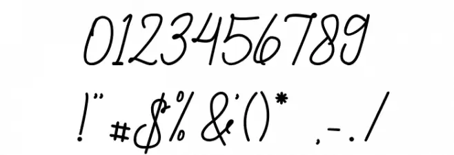 Angelis Regular Font OTHER CHARS