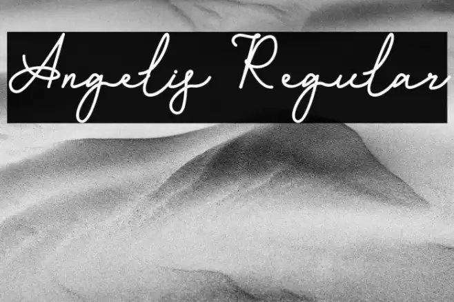Angelis Regular Font examples