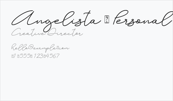 Angelista - Personal Use Business Card