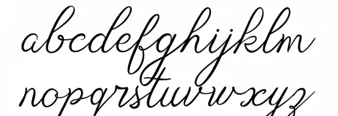 Angelitta Schriftart Kleinbuchstaben