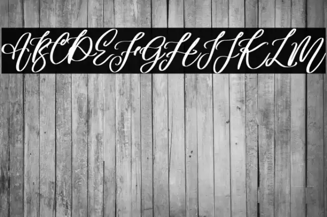 Angella Gardness Font examples