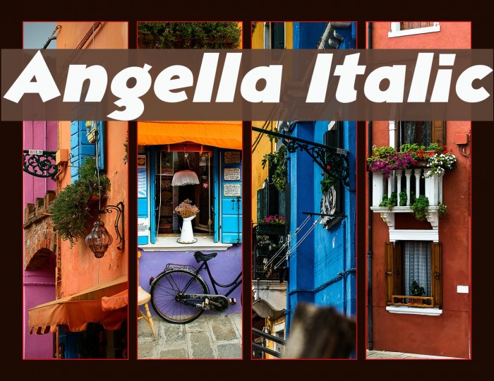 Angella Italic Font examples