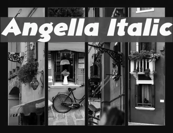 Angella Italic Fonte examples