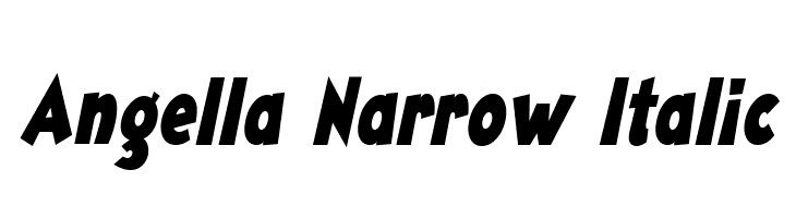 Angella Narrow Italic Font