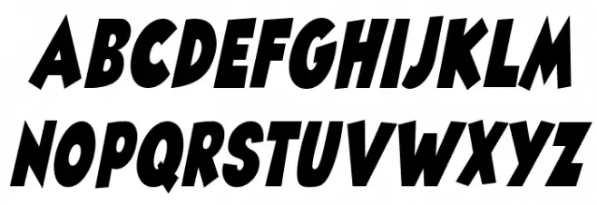 Angella Narrow Italic फ़ॉन्ट अपरकेस