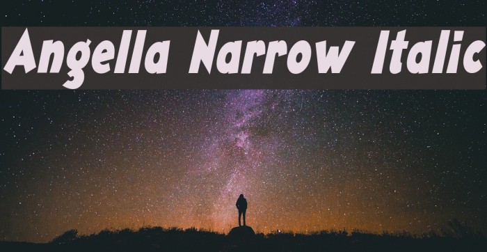 Angella Narrow Italic Font examples
