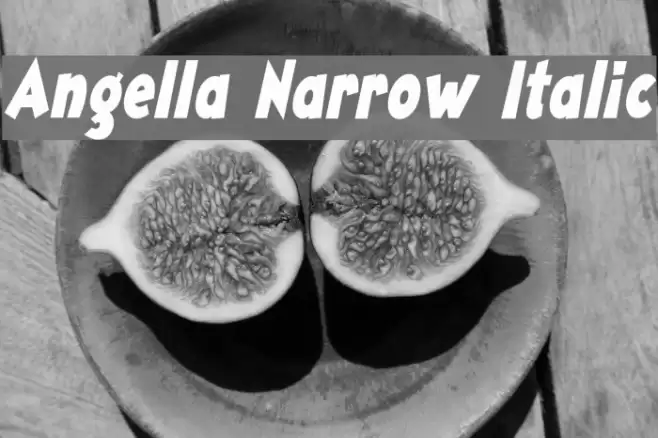 Angella Narrow Italic Font examples