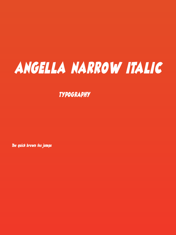 Angella Narrow Italic Poster