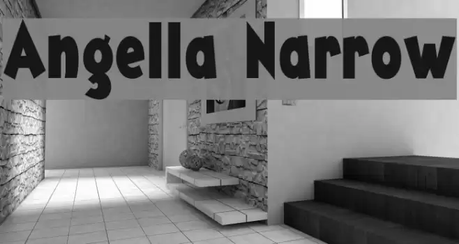 Angella Narrow Font examples