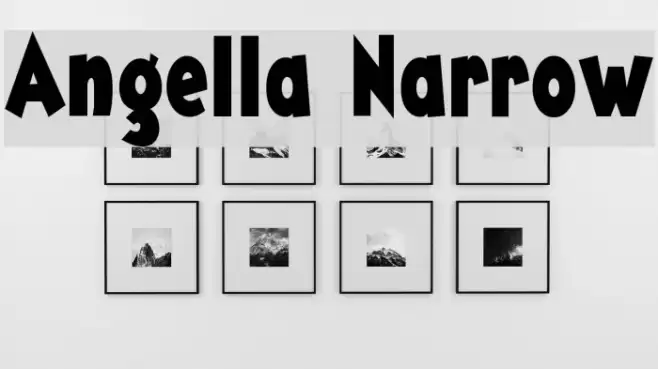 Angella Narrow Font examples