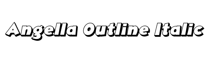 Angella Outline Italic  font caratteri gratis