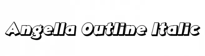 Angella Outline Italic  フリーフォントのダウンロード