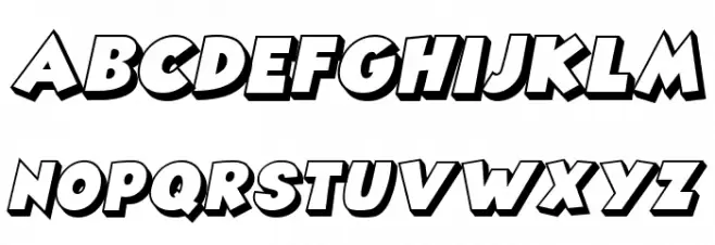 Angella Outline Italic 字体 大写