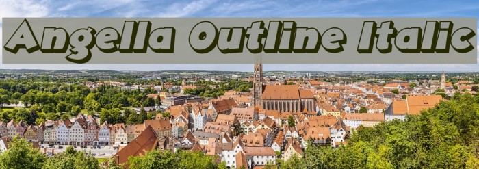 Angella Outline Italic Font examples