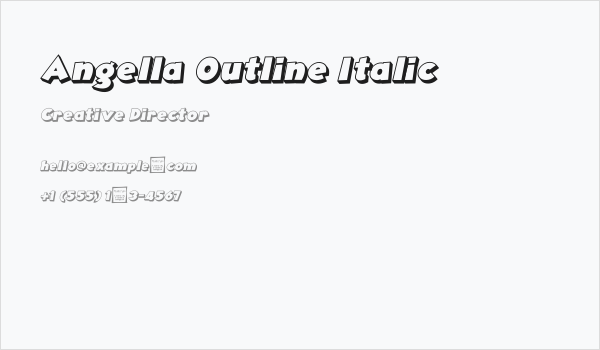 Angella Outline Italic Business Card