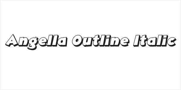 Angella Outline Italic Logo