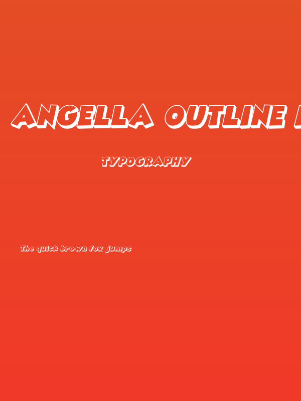 Angella Outline Italic Poster