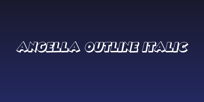 Angella Outline Italic Social Header