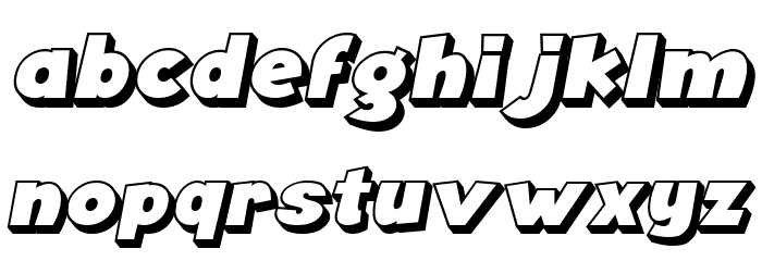 Angella Outline Italic Font LOWERCASE