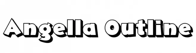 Angella Outline  フリーフォントのダウンロード