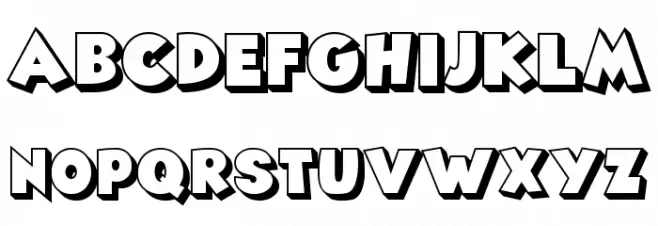 Angella Outline Schriftart Groß