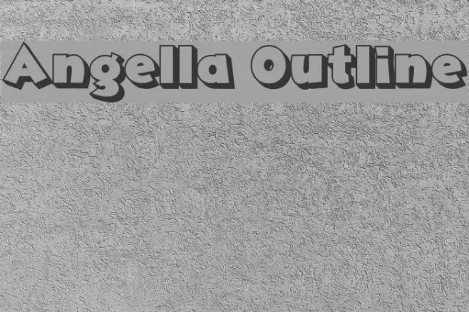 Angella Outline Fonte examples