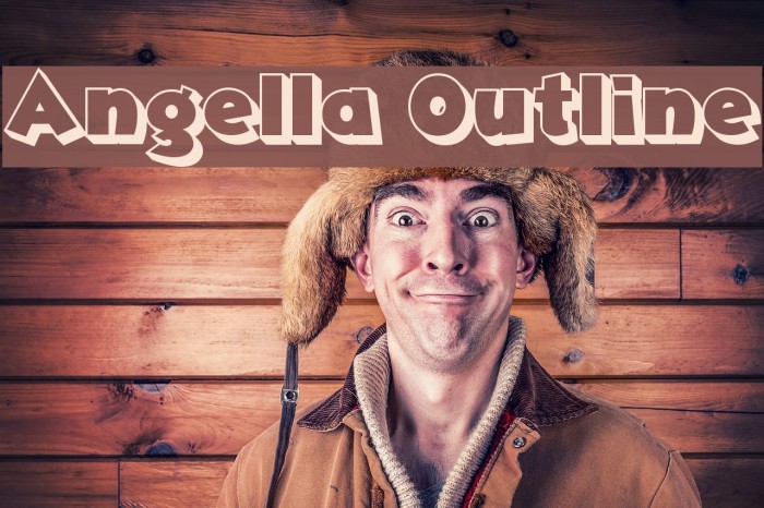 Angella Outline Font examples