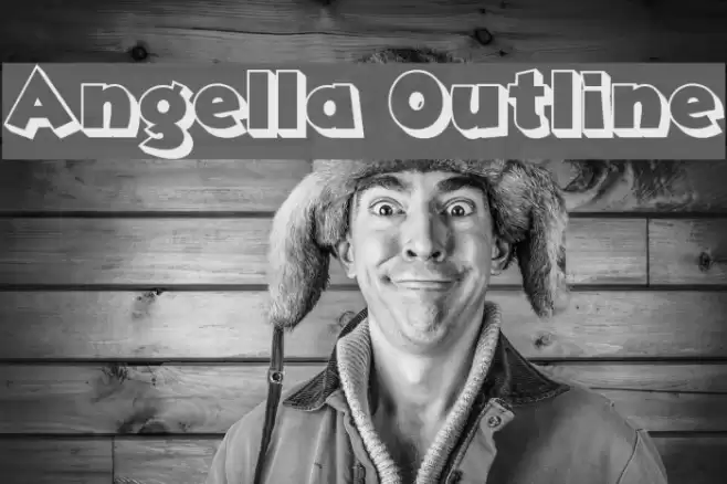 Angella Outline Fonte examples