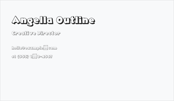 Angella Outline Business Card