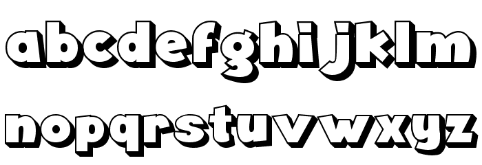 Angella Outline Font LOWERCASE