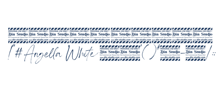 Angella White Personal use font Other Characters