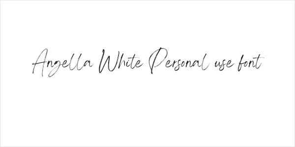 Angella White Personal use font Logo