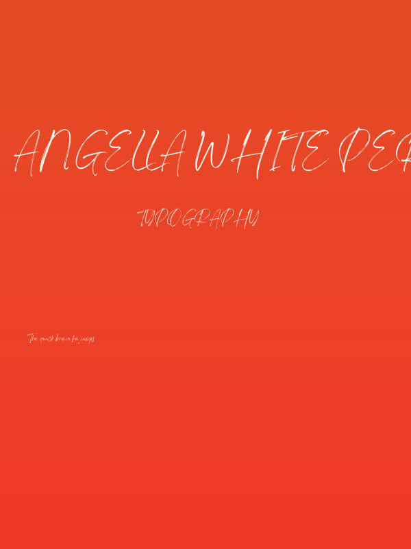 Angella White Personal use font Poster