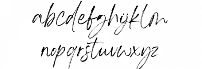 Angella White Personal use font फ़ॉन्ट लोअरकेस