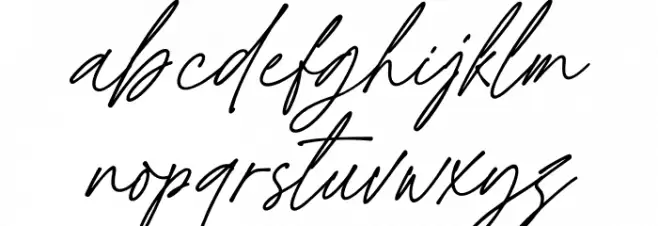 Angellica Signature Font LOWERCASE