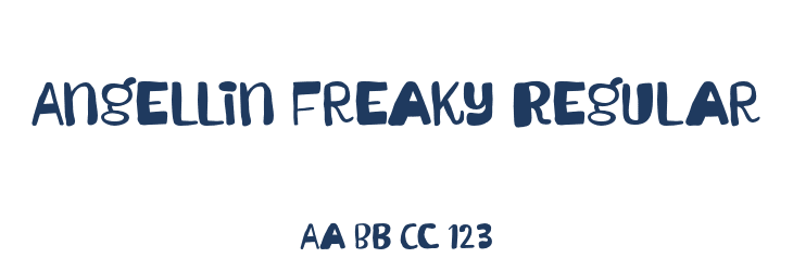Angellin Freaky Regular Font Preview