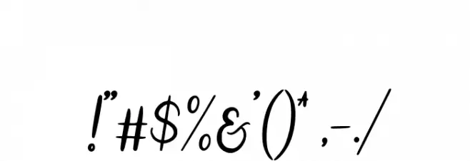 Angellina Font OTHER CHARS